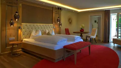 Ein Sitzbereich in der Unterkunft Boutique Hotel POST ANDECHS