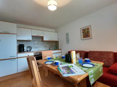 Küche/Küchenzeile in der Unterkunft Ferienwohnung Vroni