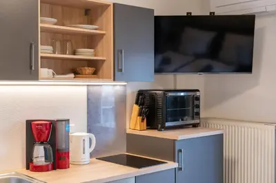 Küche/Küchenzeile in der Unterkunft Ferienwohnung Wendelstein