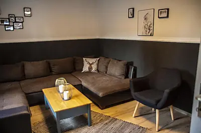 Ein Sitzbereich in der Unterkunft Bauernhaus am Sallingbach