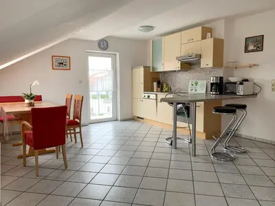 Küche/Küchenzeile in der Unterkunft Ferienwohnung Burghausen