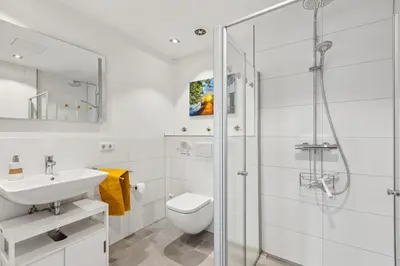 Ein Badezimmer in der Unterkunft FeWo Himbeerweg