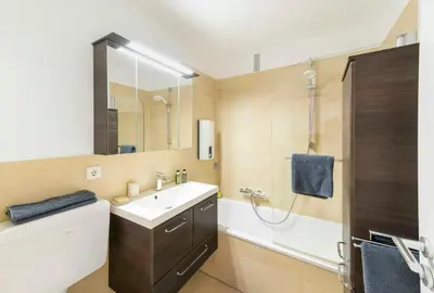 Ein Badezimmer in der Unterkunft Petras Ammerseeblick