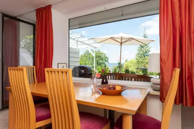 Ein Balkon oder eine Terrasse in der Unterkunft Petras Ammerseeblick