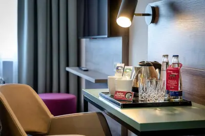 Kaffee-/Teezubehör in der Unterkunft Boutique Hotel Erb München Parsdorf
