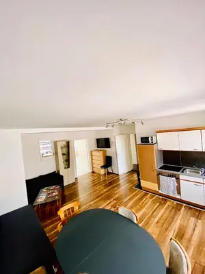 Küche/Küchenzeile in der Unterkunft Charmante 3Zi-Ferienwohnung im Landhausstil