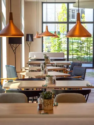 Ein Sitzbereich in der Unterkunft Hilton Garden Inn Munich Messe