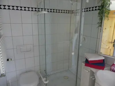 Ein Badezimmer in der Unterkunft Ferienwohnung Bergblick