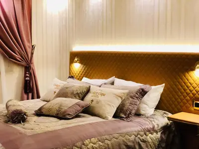 Ein Bett oder Betten in einem Zimmer der Unterkunft Golden GaPa Budget-Studio 3