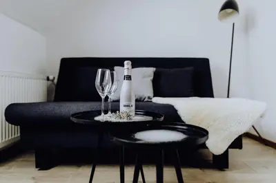Ein Sitzbereich in der Unterkunft DAS STEIN