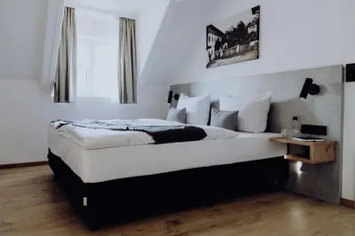 Ein Bett oder Betten in einem Zimmer der Unterkunft DAS STEIN