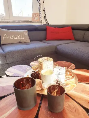 Ein Sitzbereich in der Unterkunft Ferienhaus Kaiserblick