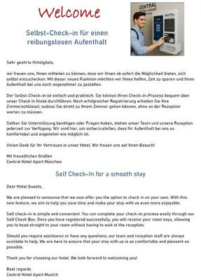 Grundriss der Unterkunft Central Hotel-Apart München