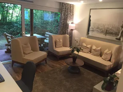 Ein Sitzbereich in der Unterkunft Central Hotel-Apart München
