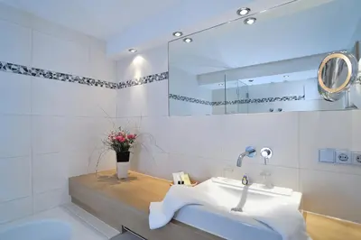 Ein Badezimmer in der Unterkunft Landhotel Böld Oberammergau