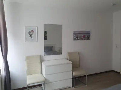 Ein Sitzbereich in der Unterkunft New City Center Stays 1