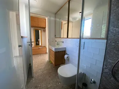 Ein Badezimmer in der Unterkunft Guesthouse Paradies Samerberg