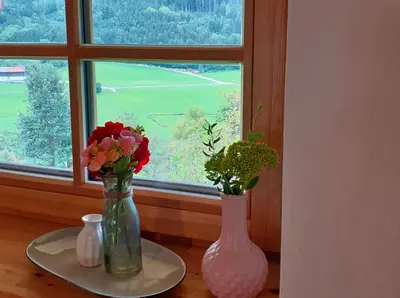 Ein Garten an der Unterkunft Ferienwohnung sZuahäusl