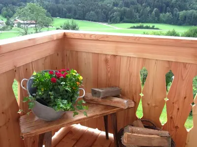 Ein Garten an der Unterkunft Ferienwohnung sZuahäusl