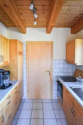 Küche/Küchenzeile in der Unterkunft Charmante Chiemgauwohnung