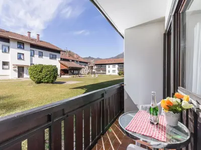 Ein Balkon oder eine Terrasse in der Unterkunft Ferienwohnanlage Oberaudorf B 3 mit Hallenbad und Sauna