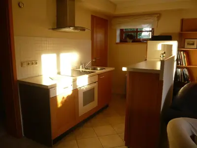 Küche/Küchenzeile in der Unterkunft Ferienwohnung Fanese