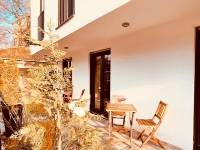 Das Gebäude in dem sich die Ferienwohnung befindet