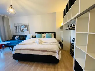 Ein Bett oder Betten in einem Zimmer der Unterkunft Exclusive Maxvorstadt Studio