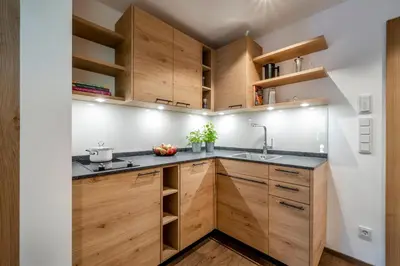Küche/Küchenzeile in der Unterkunft Alperie Ferienhaus