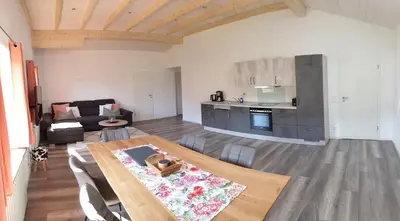 Küche/Küchenzeile in der Unterkunft Ferienwohnung Alpenfex