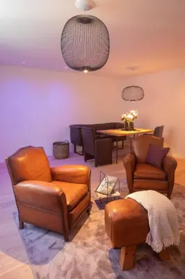 Ein Sitzbereich in der Unterkunft MUNICH FINEST APARTMENTS