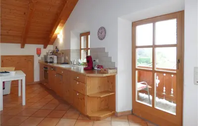 Küche/Küchenzeile in der Unterkunft Ferienwohnung Heidi