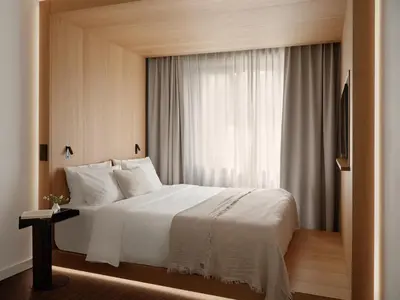 Ein Bett oder Betten in einem Zimmer der Unterkunft Bob W Münchner Freiheit