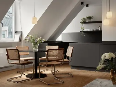 Ein Sitzbereich in der Unterkunft Bob W Munich Schwabing