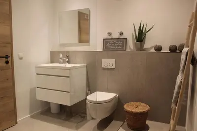 Ein Badezimmer in der Unterkunft Ferienwohnung Oberschopper