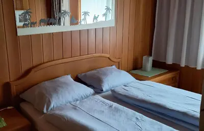 Ein Bett oder Betten in einem Zimmer der Unterkunft Ferienwohnung Hutzfeld Tammi