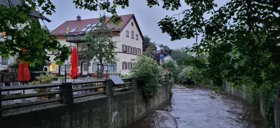 Das Gebäude in dem sich die Ferienwohnung befindet