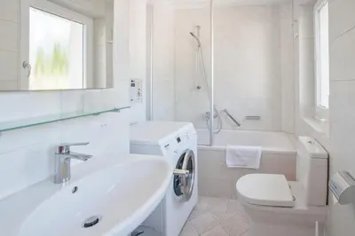 Ein Badezimmer in der Unterkunft Traum-Ferienwohnung Alpenblick