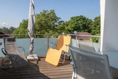 Ein Balkon oder eine Terrasse in der Unterkunft Traum-Ferienwohnung Alpenblick