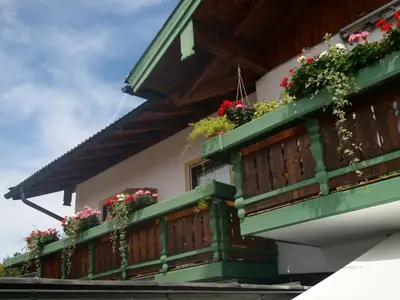 Ein Balkon oder eine Terrasse in der Unterkunft Ferienwohnung Rabe