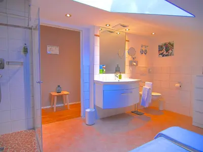 Ein Badezimmer in der Unterkunft Hubertus Apartments