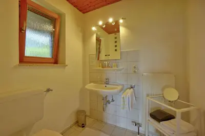 Ein Badezimmer in der Unterkunft Karlshof