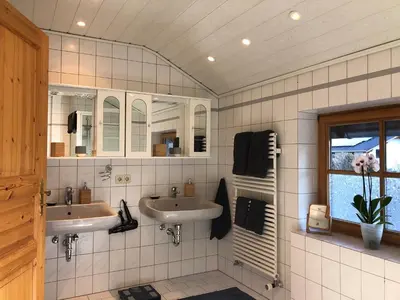 Ein Badezimmer in der Unterkunft Ferienhaus am Hocheck