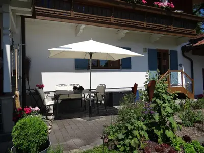 Ein Balkon oder eine Terrasse in der Unterkunft Ferienwohnung Riepertinger