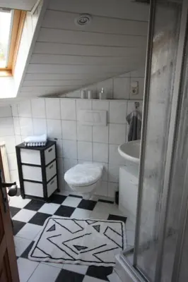 Ein Badezimmer in der Unterkunft Haus Christel