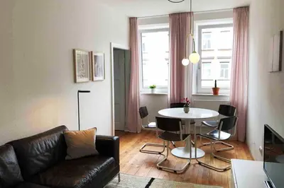 Ein Sitzbereich in der Unterkunft Charmant Leben im Textilviertel - stilvolle Wohnung - zentral und ruhig