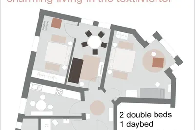 Grundriss der Unterkunft Charmant Leben im Textilviertel - stilvolle Wohnung - zentral und ruhig