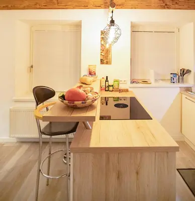 Küche/Küchenzeile in der Unterkunft Ferienwohnung 
