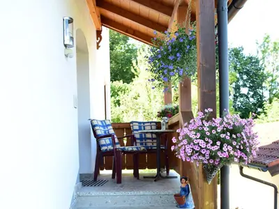 Ein Balkon oder eine Terrasse in der Unterkunft Ferienwohnung Irmgard