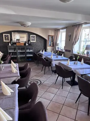 Ein Sitzbereich in der Unterkunft Hotel Ristorante Milano